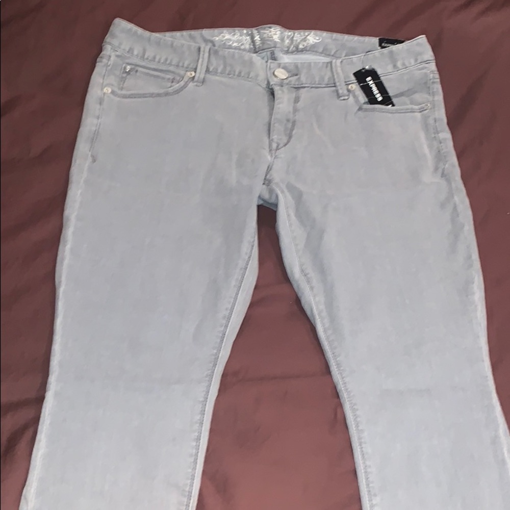 Express grey slim fit low rise jean legging *new